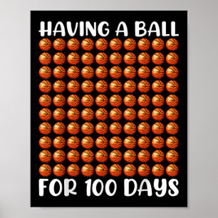 Poster 100 Jours De Basketball Scolaire 100E Jour 100 Jou