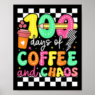 Poster 100 Jours De Café Et Cam ; Chaos Professeur Retro