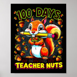 Poster 100 Jours De Conduire Mon Enseignant Nuts Drôle Éc