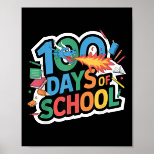 Poster 100 Jours De Dragon Scolaire Thème Enfants Enseign