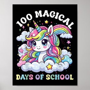 Poster 100 Jours De Filles D'École Unicorne 100E Jour Sc