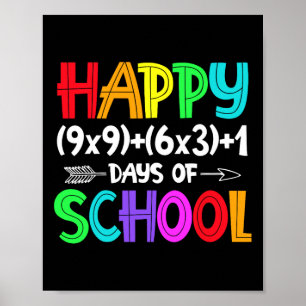 Poster 100 Jours De Formule De Mathématiques Scolaire Pou
