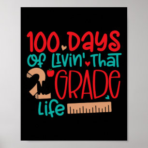 Poster 100 Jours de la vie de 2e année de Livin 100 Jours