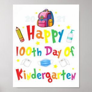 Poster 100 Jours De Maternelle École Cadeaux Étudiants Te