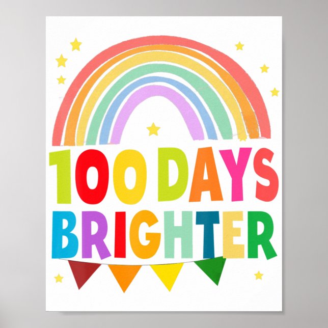 Poster 100 Jours De Plus En Plus Joyeux 100 Jours De Prof (Devant)