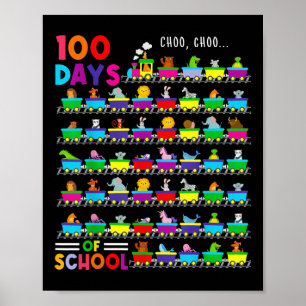 Poster 100 Jours De Train Avec Animaux Enfants 100 Jours