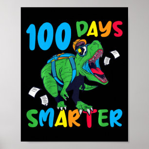 Poster 100 Jours D'École 100 Jours Enfants Plus Intellige
