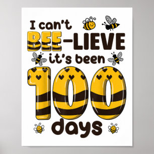 Poster 100 Jours D'École Bee 100E Jour D'École Enfants