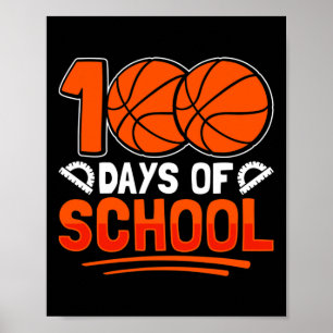 Poster 100 Jours D'École Bysketbyll Pour Les Étudiants En