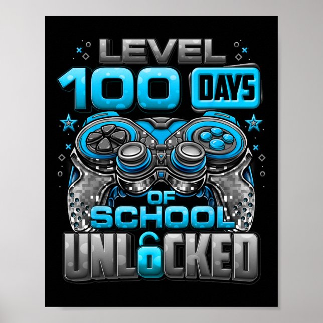 Poster 100 Jours D'École Déverrouillé Garçons 100E Jour D (Devant)