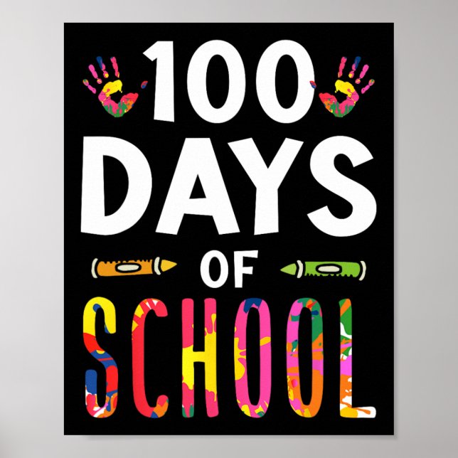 Poster 100 Jours D'École Dit Mignonne Équipe Sweet (Devant)