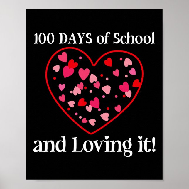 Poster 100 Jours D'École Et D'Aimer Étudiants Enseignants (Devant)