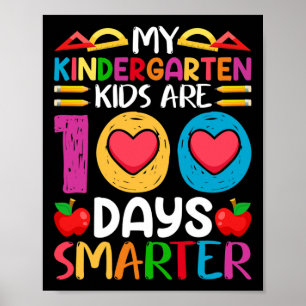 Poster 100 Jours D'École Et Toujours Poppin Maternelle