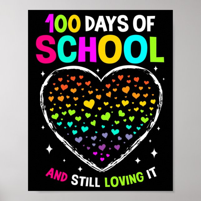 Poster 100 Jours D'École Fêtent Le 100E Jour De L'École B (Devant)