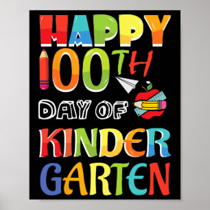 Poster 100 Jours D'École Joyeux 100E Jour De La Maternell