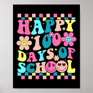 Poster 100 Jours D'École Joyeux 100E Jour D'Enfants D'Éco