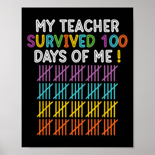 Poster 100 Jours D'École Joyeux 100E Jour D'Enseignement