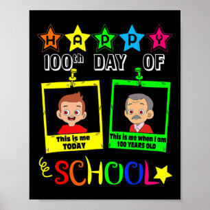 Poster 100 Jours D'École - Quand J'Ai 100 Ans Cadeau