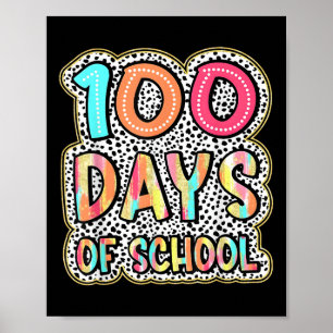 Poster 100 Jours D'Enseignants Scolaires Enfants 100e Jou