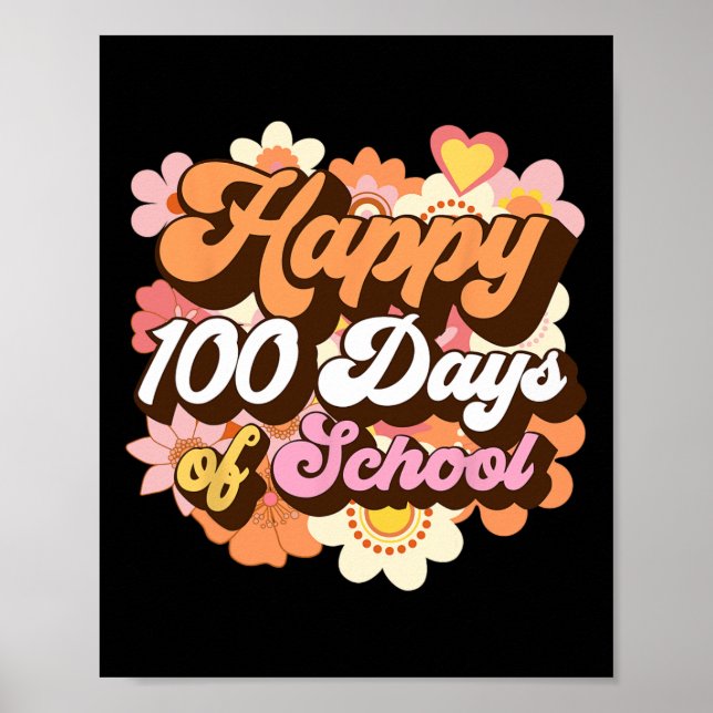 Poster 100 Jours D'Enseignants Scolaires Enfants Super 10 (Devant)