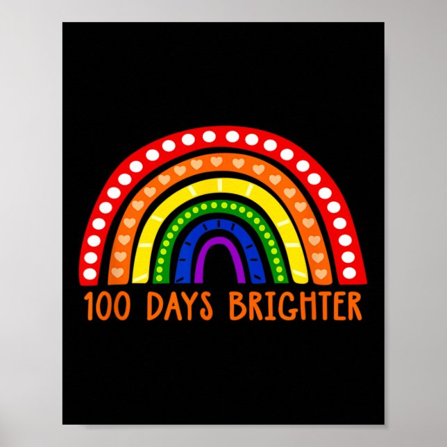Poster 100 Jours Enseignant Plus Amusant 100e Jour De L'É (Devant)