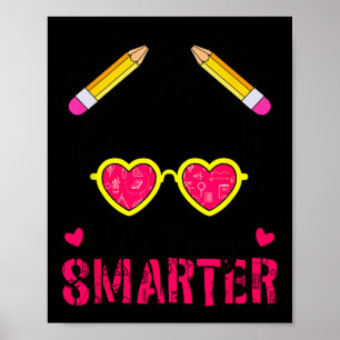 Poster 100 Jours Filles plus intelligentes Messy Bun Chev
