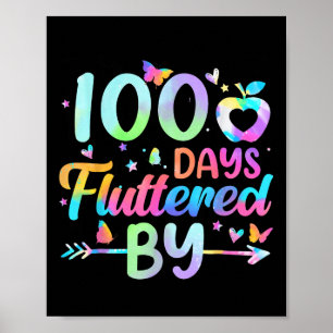 Poster 100 Jours Fluttered By - 100th Day Of School