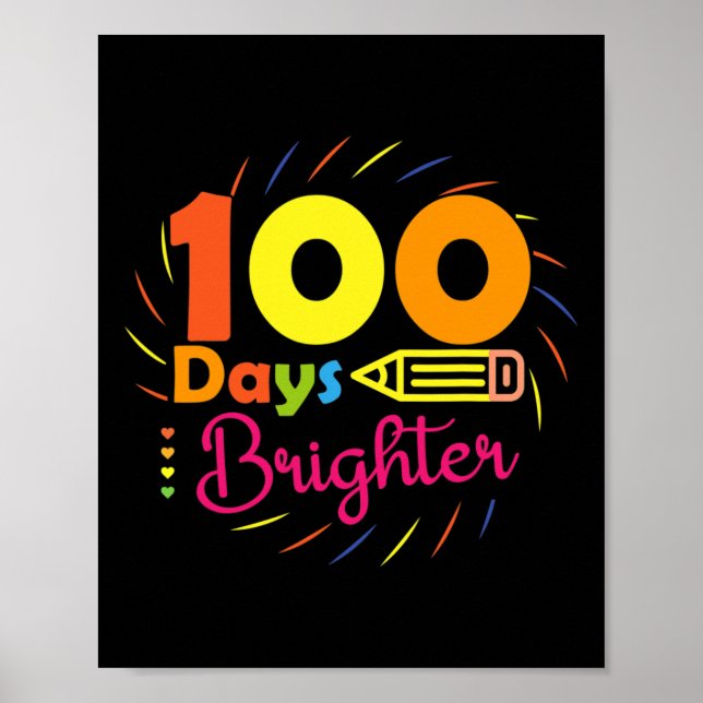 Poster 100 jours plus brillant - 100 jours de l'école ens (Devant)