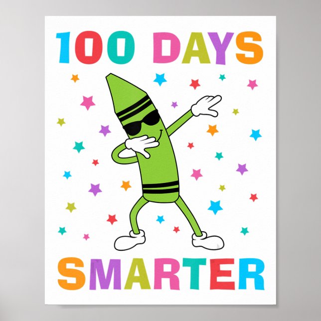 Poster 100 Jours Smarter 100e Jour de l'école Dabbing Cra (Devant)