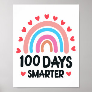 Poster 100 Jours Smarter 100ème Jour De Scolaires Garçons
