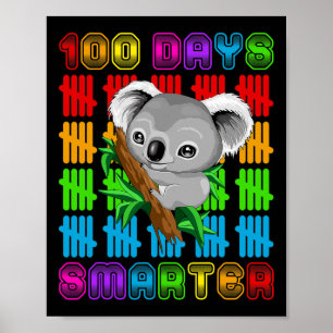 Poster 100 Jours Smarter Koala Les amoureux de l'ours Joy