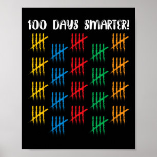 Poster 100 Jours Smarter mignon élèves garçons filles 100
