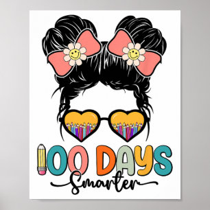 Poster 100e Jour De Filles D'École Messy Bun 100 Jours Sm