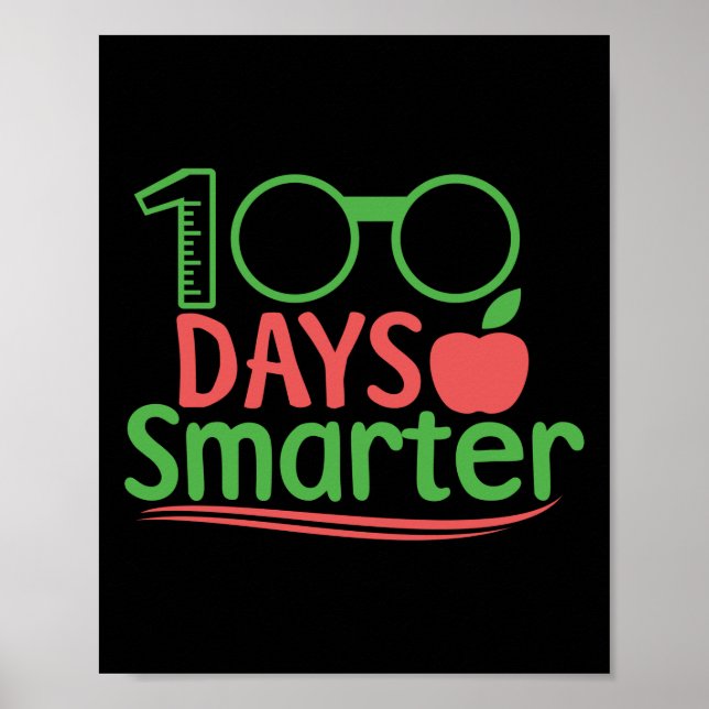 Poster 100e Jour De L'École 100 Jours Plus Intelligent (Devant)