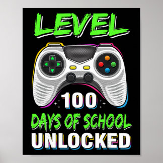Poster 100e Jour De L'École Chemise Enfants Jeux Vidéo Ga