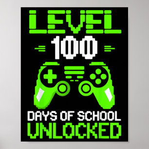 Poster 100e Jour De L'École Chemise Enfants Jeux Vidéo Ga