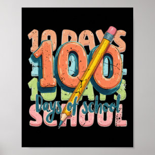 Poster 100E Jour De L'École Costume Drôle Pour Les Enfant
