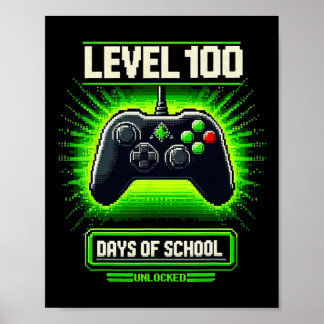 Poster 100e Jour De L'École Jeux Vidéo Enfants Garçon Gam