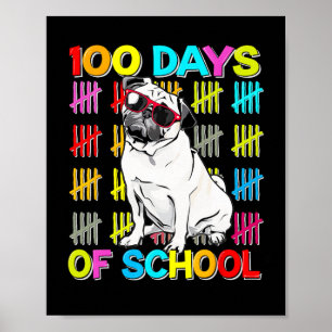 Poster 100e Jour De Scolaires Garçons Enfants 100 Jours C