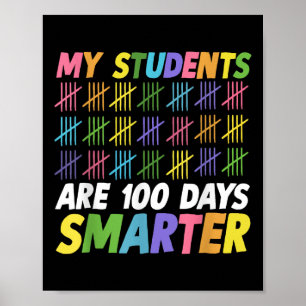 Poster 100e Jour D'École Mes Élèves Sont Intelligents 100