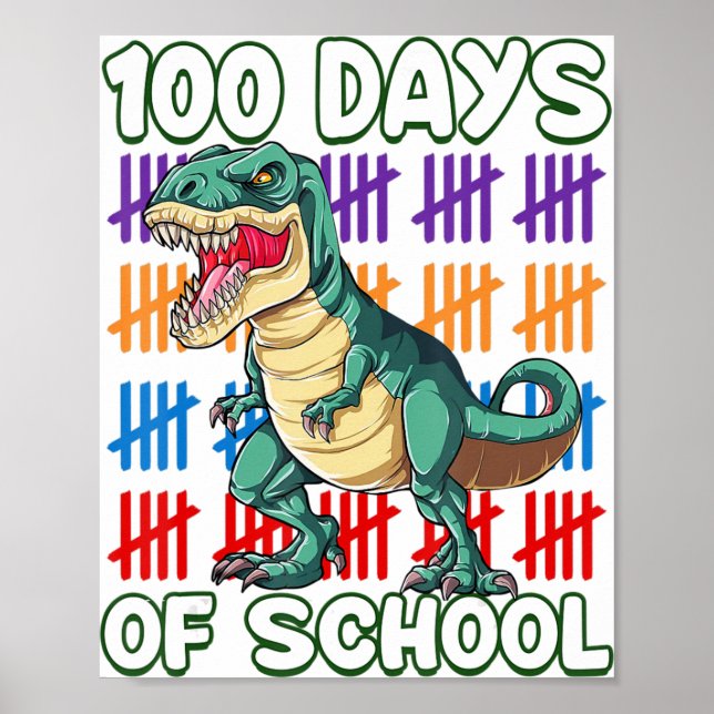 Poster 100e Jour Dino 100 Jours D'Étudiants (Devant)