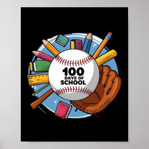 Poster 100e jour drôle tenue enseignant & élève 100 D