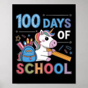 Poster 100e jour drôle tenue enseignant &amp; élève 100 D