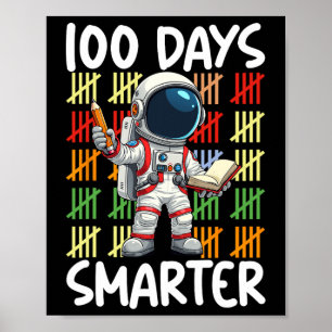 Poster 100e Jour School Space Lover 100 Jours Smarter Boy