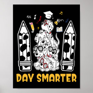 Poster 101 Jours D'École Chien Dalmatien 100 Jours De Gen