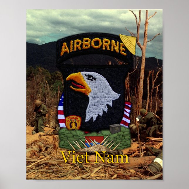 Poster 101e division aéroportée Vietnam Patch (Devant)