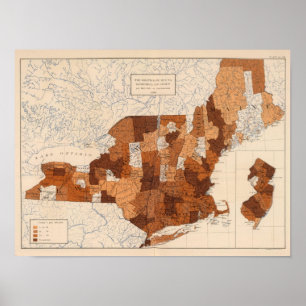 Poster 105 diphtéries, croup NY, NJ, Nouvelle Angleterre