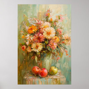Poster 1071 Fleurs Et Pommes D'Automne