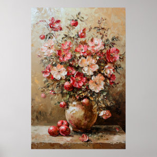 Poster 1075 Fleurs Et Pommes D'Automne