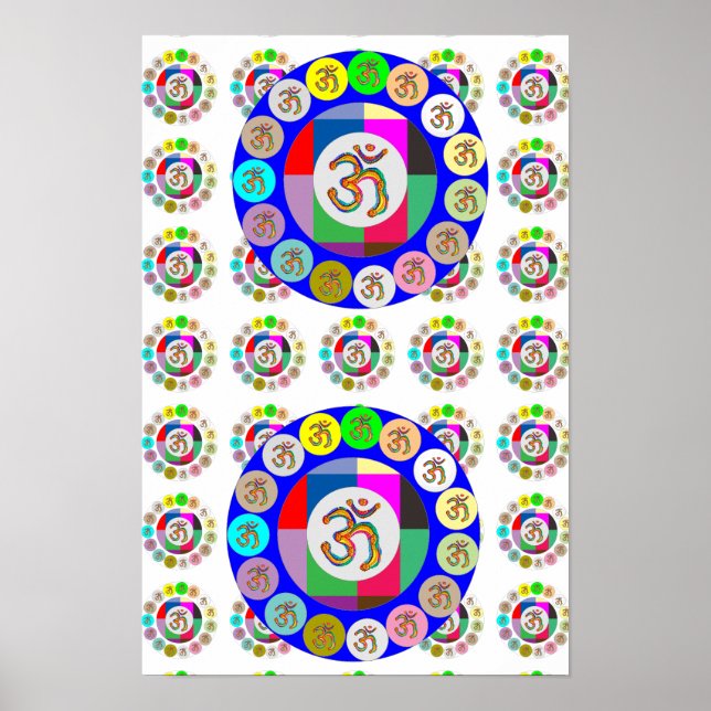 Poster 108 Chant  : OM MANTRA OmMantra Pattern (Devant)